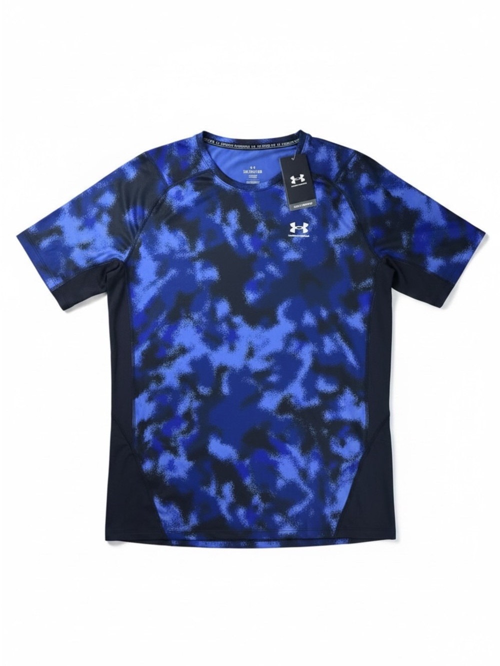 Under Armour HeatGear Blue Camo Compression Shirt - 3XL